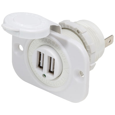 Blue Sea Systems / 12V DC White Dual USB Charger