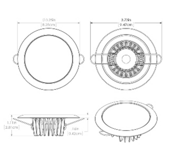 LUMITEC MIRAGE - FLUSH MOUNT DOWN LIGHT - GLASS FINISH/POLISHED SS BEZEL - WHITE NON-DIMMING p/n 113113